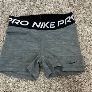 Nike Pro Women's Black and Gray Athletic Shorts